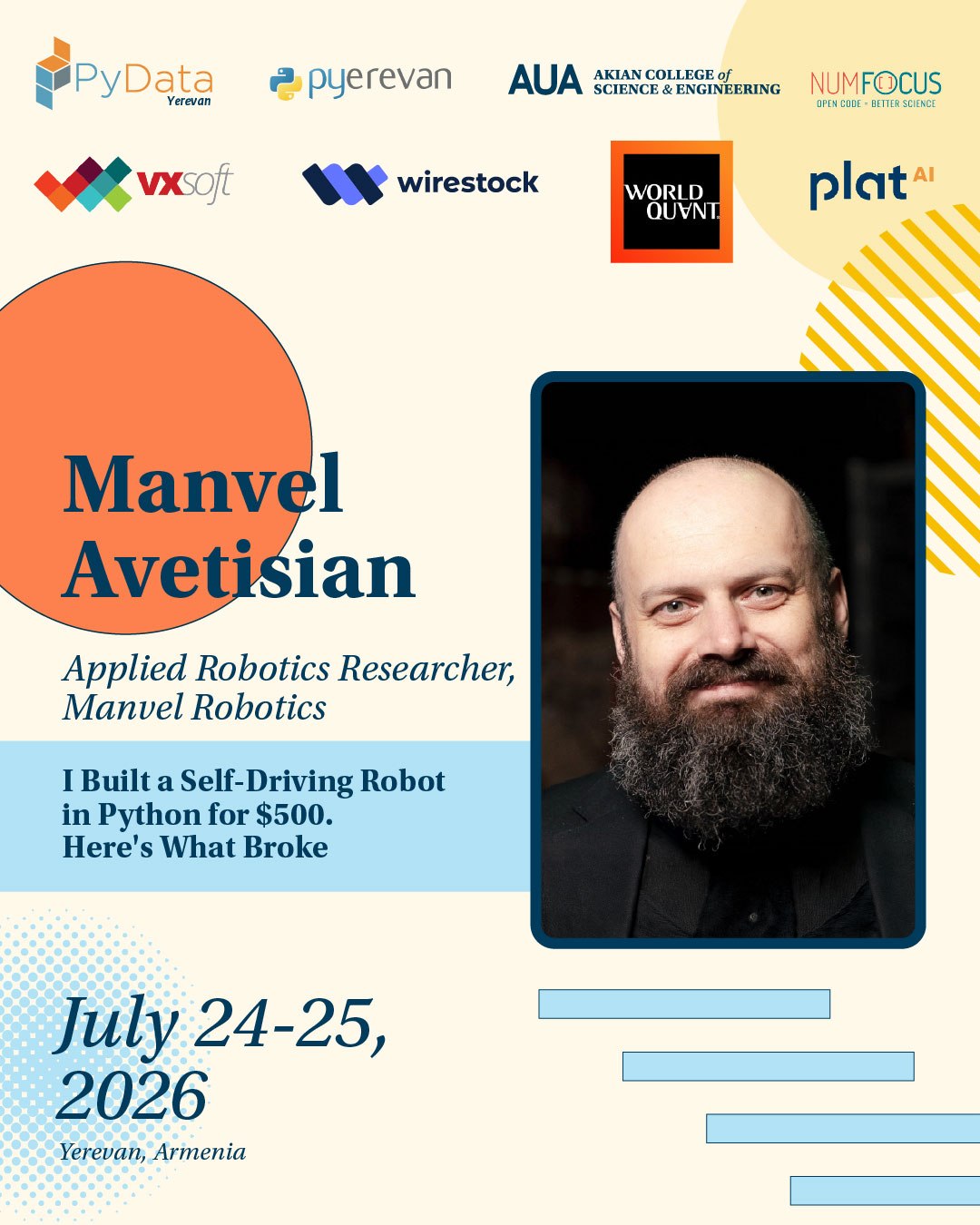PyData Yerevan 2026 speaker flyer
